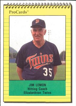 1991 ProCards #4316 Jim Lemon Front