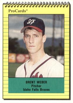 1991 ProCards #4329 Brent Weber Front