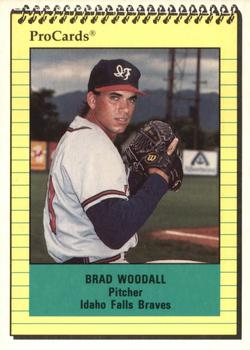 1991 ProCards #4331 Brad Woodall Front