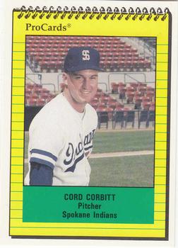 1991 ProCards #3940 Cord Corbitt Front
