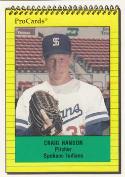 1991 ProCards #3945 Craig Hanson Front