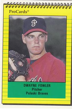 1991 ProCards #3999 Dwayne Fowler Front