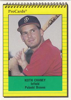 1991 ProCards #4011 Keith Chaney Front