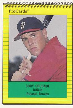 1991 ProCards #4012 Cory Crosnoe Front