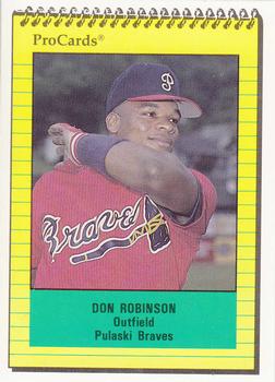 1991 ProCards #4020 Don Robinson Front