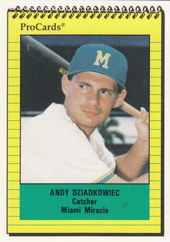 1991 ProCards #411 Andy Dziadkowiec Front