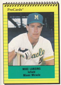 1991 ProCards #415 Mike Lansing Front