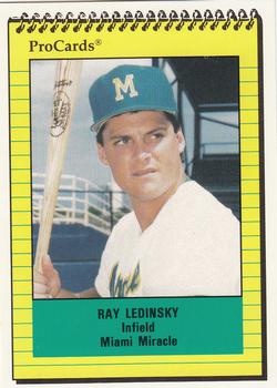 1991 ProCards #416 Ray Ledinsky Front