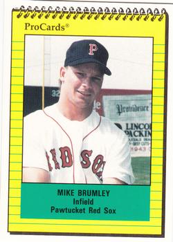 1991 ProCards #45 Mike Brumley Front