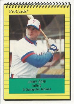 1991 ProCards #467 Jerry Goff Front