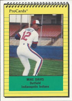 1991 ProCards #472 Mike Davis Front