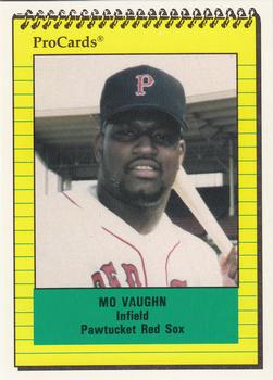1991 ProCards #49 Mo Vaughn Front
