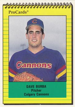 1991 ProCards #509 Dave Burba Front