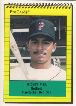 1991 ProCards #50 Mickey Pina Front