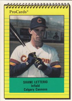 1991 ProCards #522 Shane Letterio Front