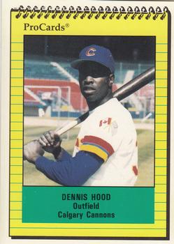 1991 ProCards #527 Dennis Hood Front