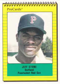 1991 ProCards #52 Jeff Stone Front