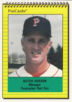 1991 ProCards #54 Butch Hobson Front
