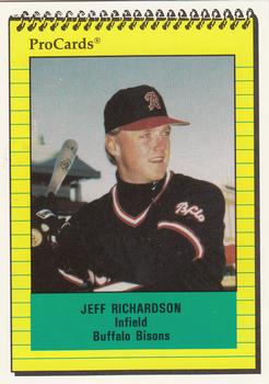 1991 ProCards #550 Jeff Richardson Front