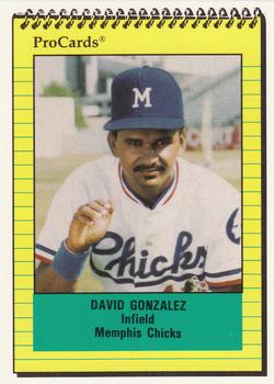 1991 ProCards #661 David Gonzalez Front