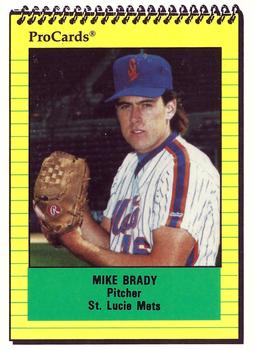 1991 ProCards #702 Mike Brady Front