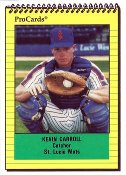 1991 ProCards #713 Kevin Carroll Front