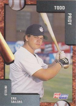 1992 Fleer ProCards #1633 Todd Pridy Front