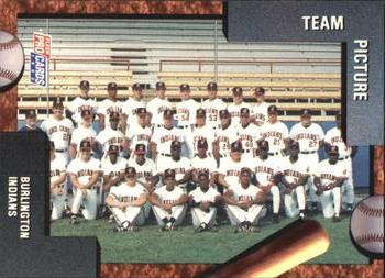 1992 Fleer ProCards #1674 Burlington Indians Team Picture Front