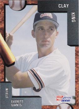 1992 Fleer ProCards #1697 Clay King Front