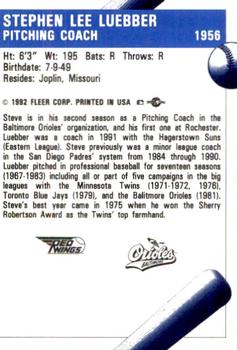 1992 Fleer ProCards #1956 Steve Luebber Back