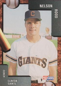1992 Fleer ProCards #3613 Nelson Rood Front
