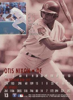 1995 Ultra #13 Otis Nixon Back