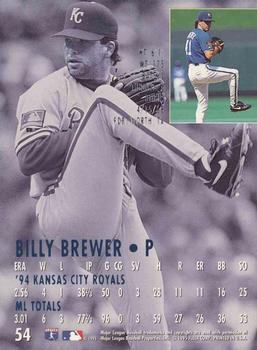 1995 Ultra #54 Billy Brewer Back