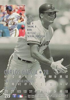 1995 Ultra #215 Carlos Garcia Back