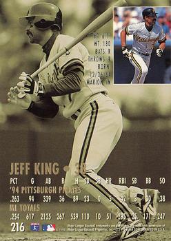 1995 Ultra #216 Jeff King Back