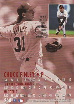 1995 Ultra #268 Chuck Finley Back