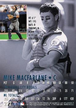 1995 Ultra #292 Mike Macfarlane Back