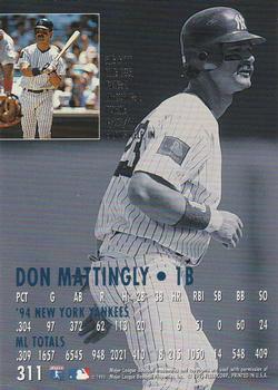 1995 Ultra #311 Don Mattingly Back