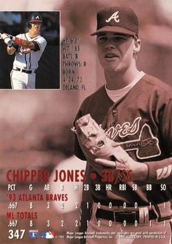 1995 Ultra #347 Chipper Jones Back