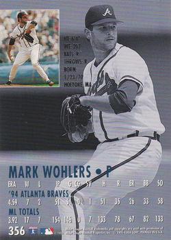 1995 Ultra #356 Mark Wohlers Back