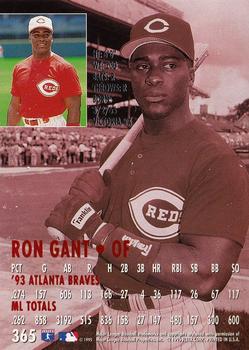 1995 Ultra #365 Ron Gant Back