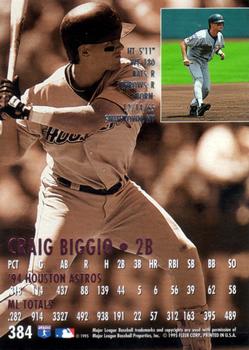 1995 Ultra #384 Craig Biggio Back