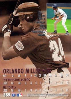 1995 Ultra #389 Orlando Miller Back