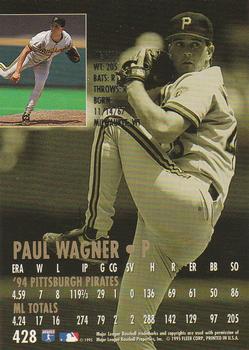 1995 Ultra #428 Paul Wagner Back
