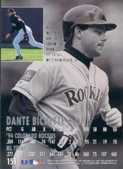 1995 Ultra #151 Dante Bichette Back