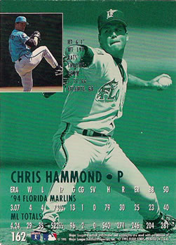 1995 Ultra #162 Chris Hammond Back