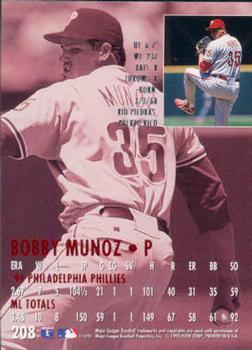 1995 Ultra #208 Bobby Munoz Back