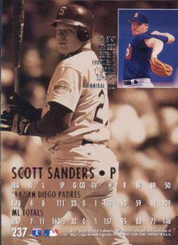 1995 Ultra #237 Scott Sanders Back