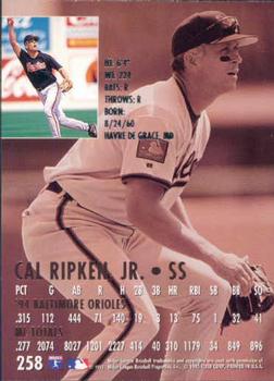 1995 Ultra #258 Cal Ripken Jr. Back