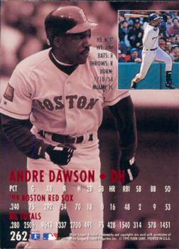 1995 Ultra #262 Andre Dawson Back